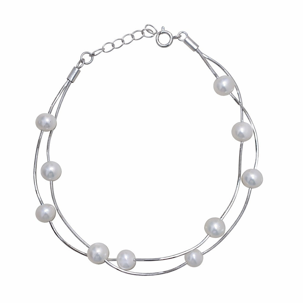 Twin Line Pearl Bracelet