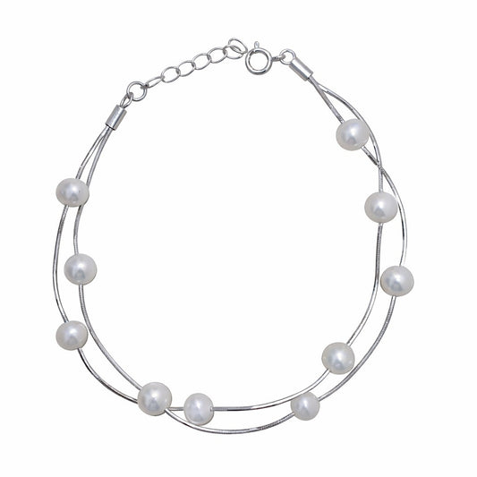 Twin Line Pearl Bracelet