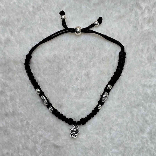 Lucky Flower Black Thread