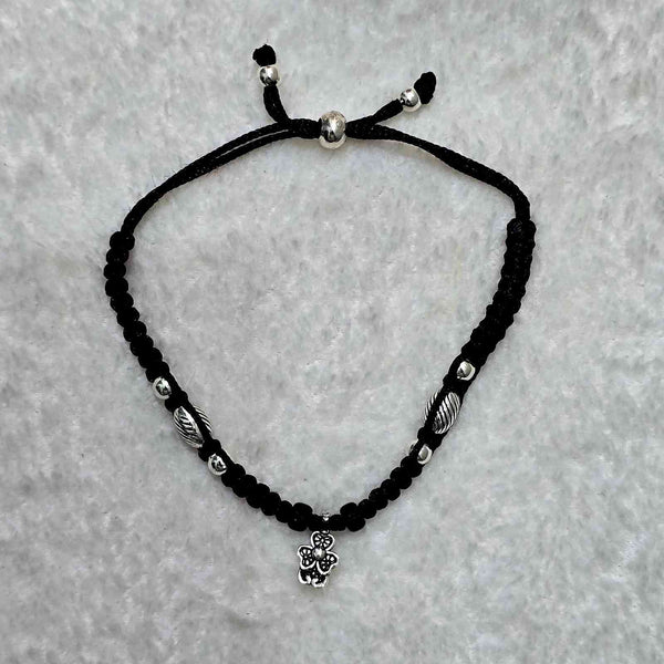 Lucky Flower Black Thread