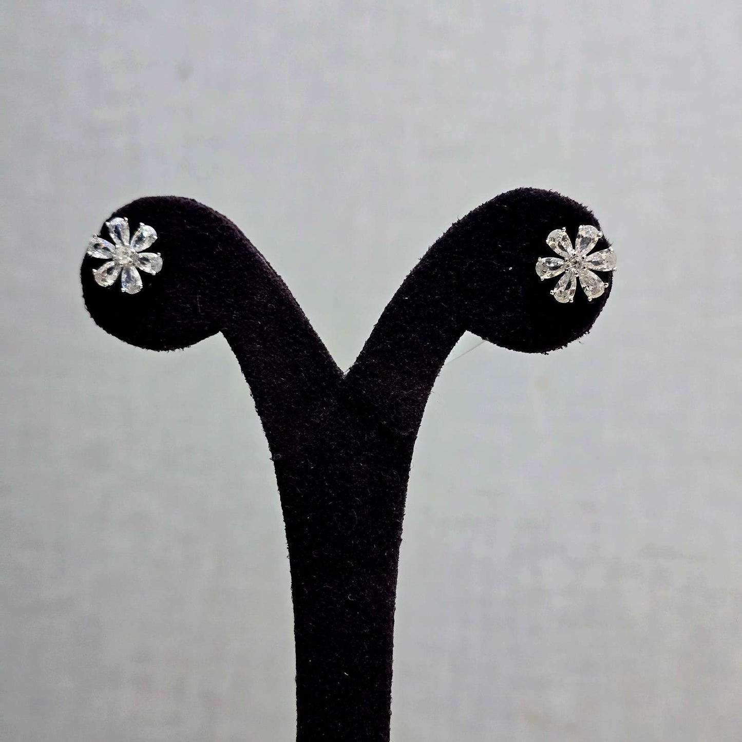 Crystal Flower Studs