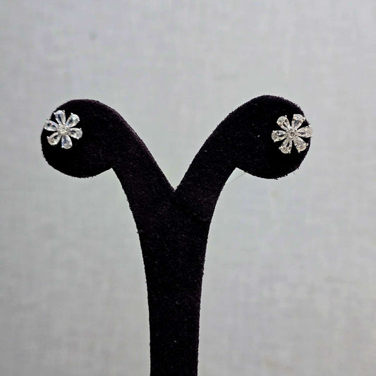 Crystal Flower Studs