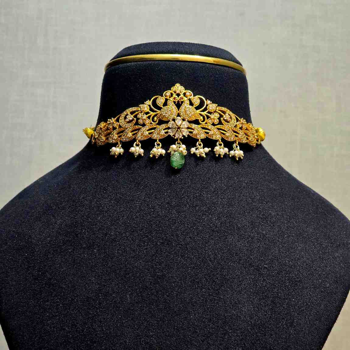 Golden Peacock Choker
