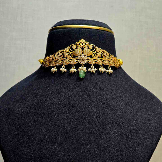 Golden Peacock Choker
