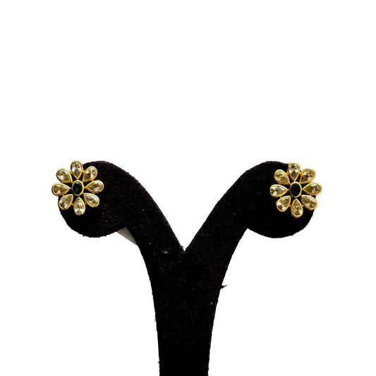 Emerald Daisy Studs