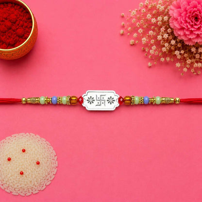 Swastik Flowers Rakhi