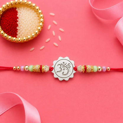 Om Ganesh Flower Rakhi