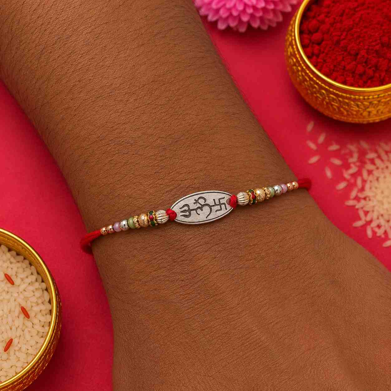 Trishul Om Swastik Rakhi