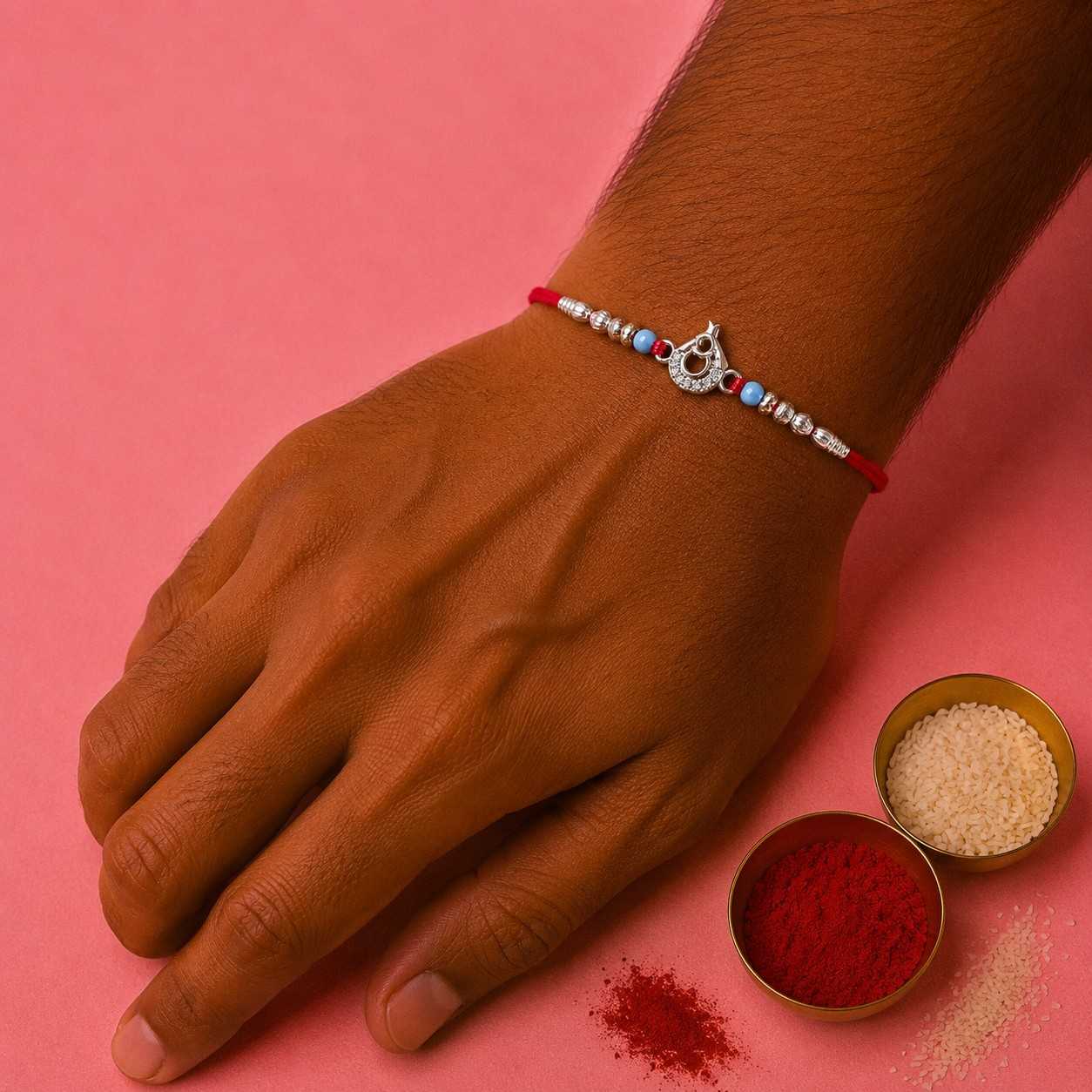 Floral Om Rakhi - 1