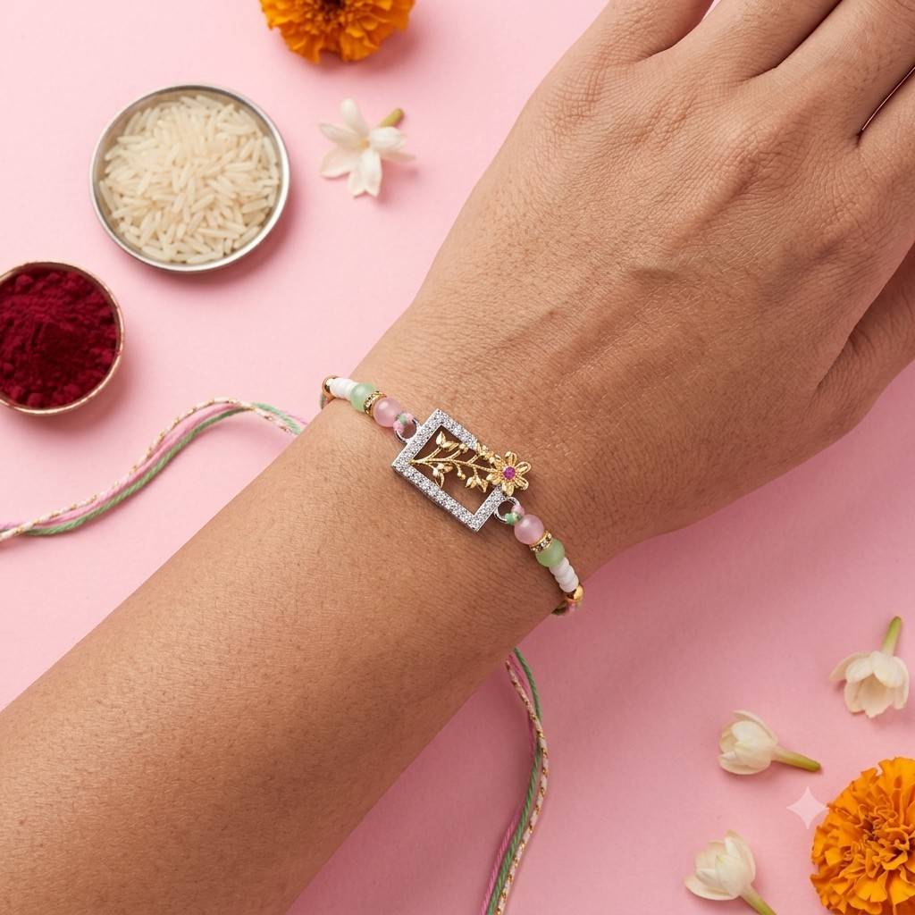 Floral Beauty Quad Rakhi