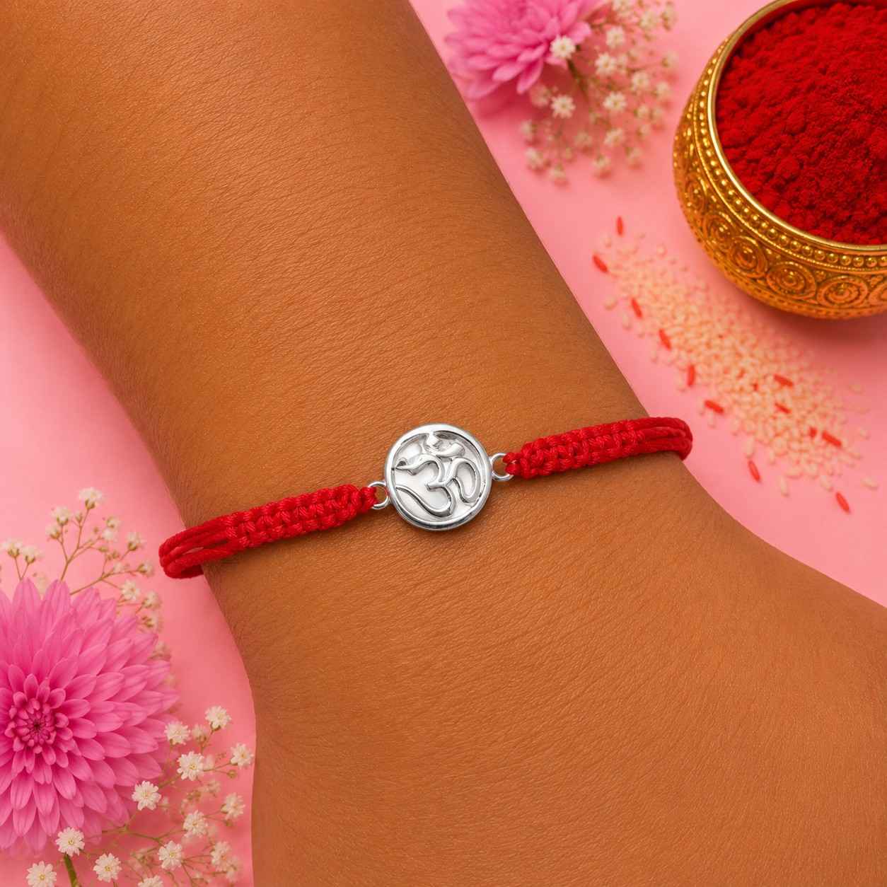 Omkar Silver Rakhi