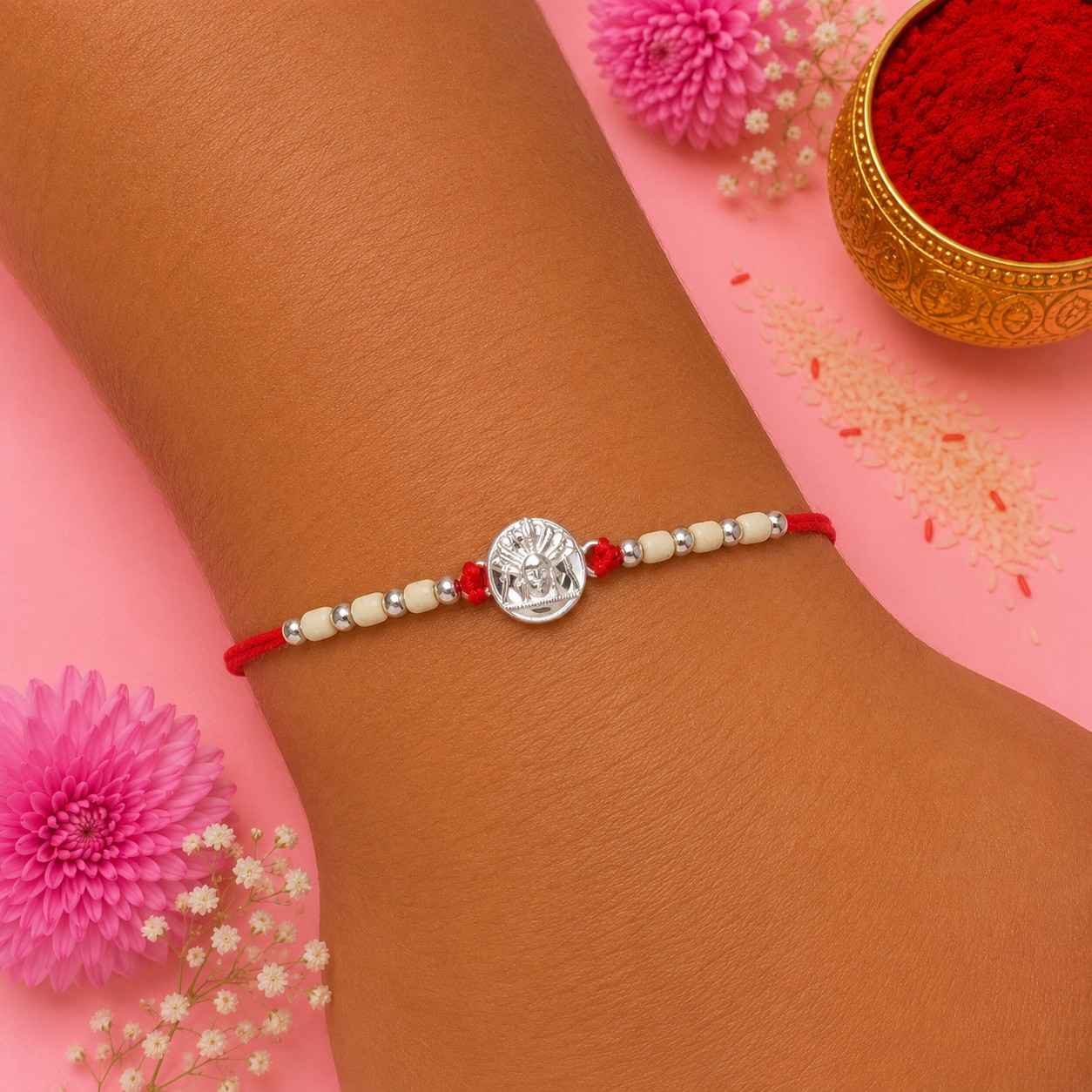 Shivling Silver Rakhi