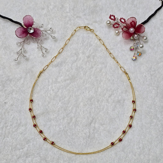 Maroon Blossom Chain