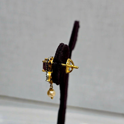 Mayuri Ruby Pearl Drops