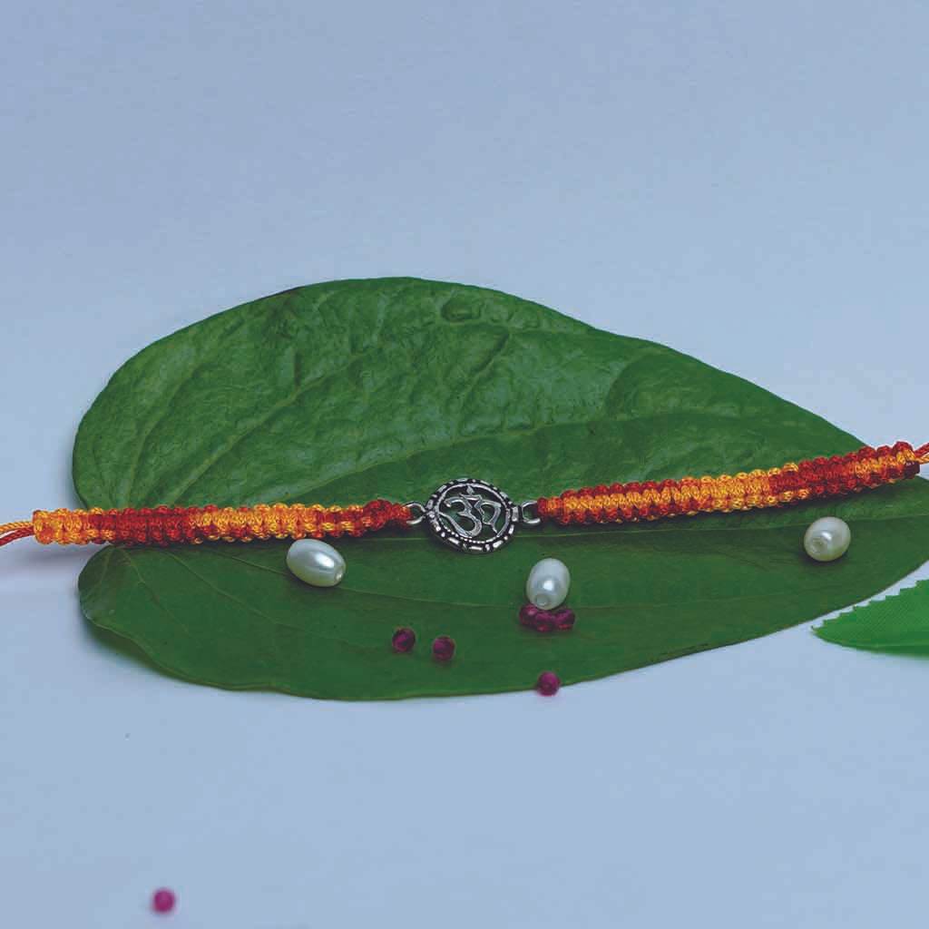 Om Round Rakhi - Mayuri Silver House