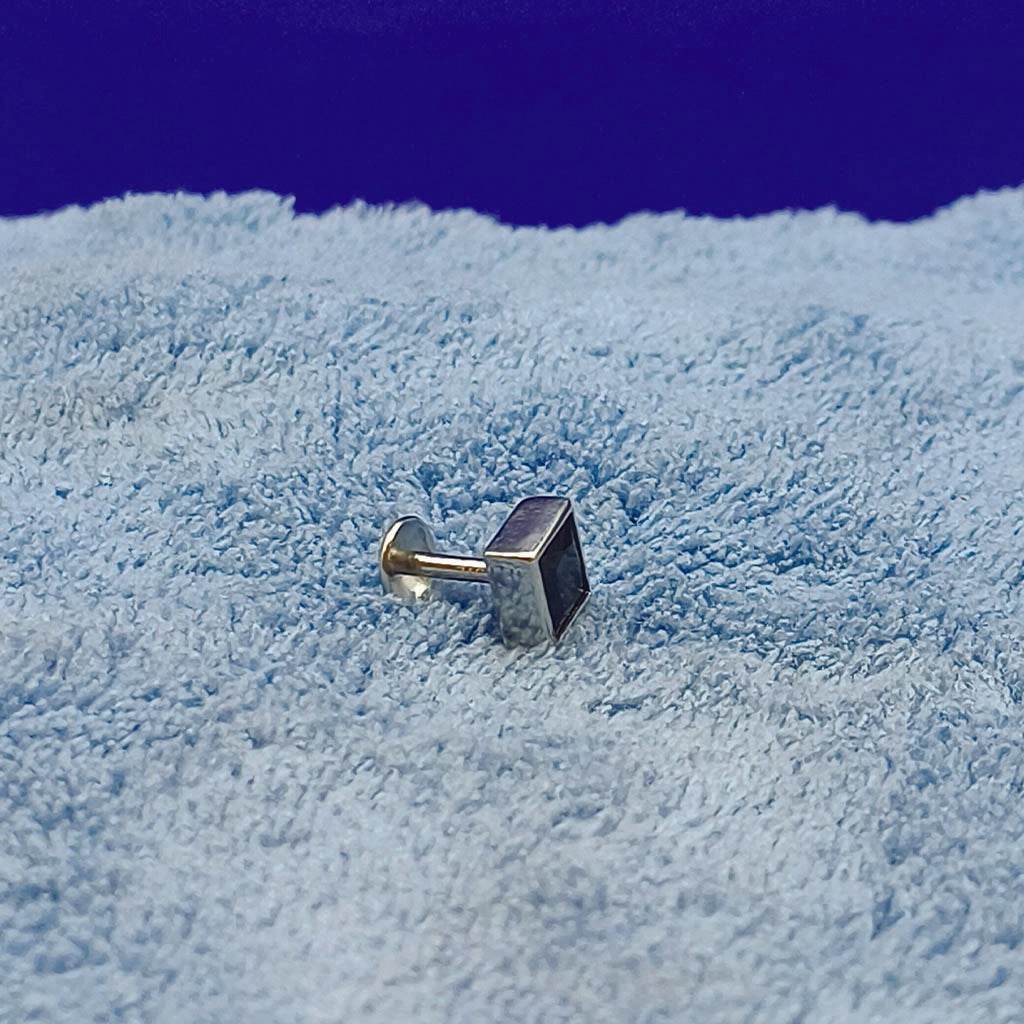 Shadow Square Studs - Mayuri Silver House