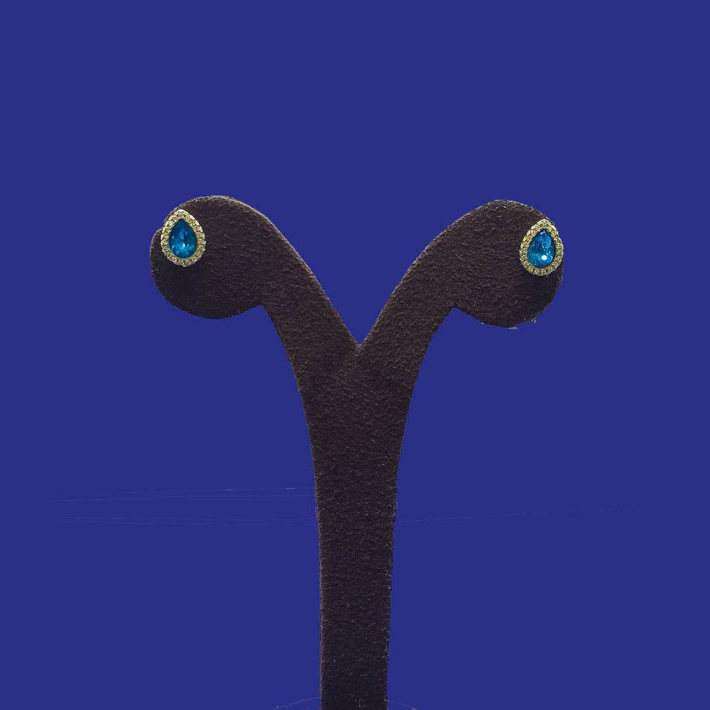 BlueMist Drop Studs - Mayuri Silver House