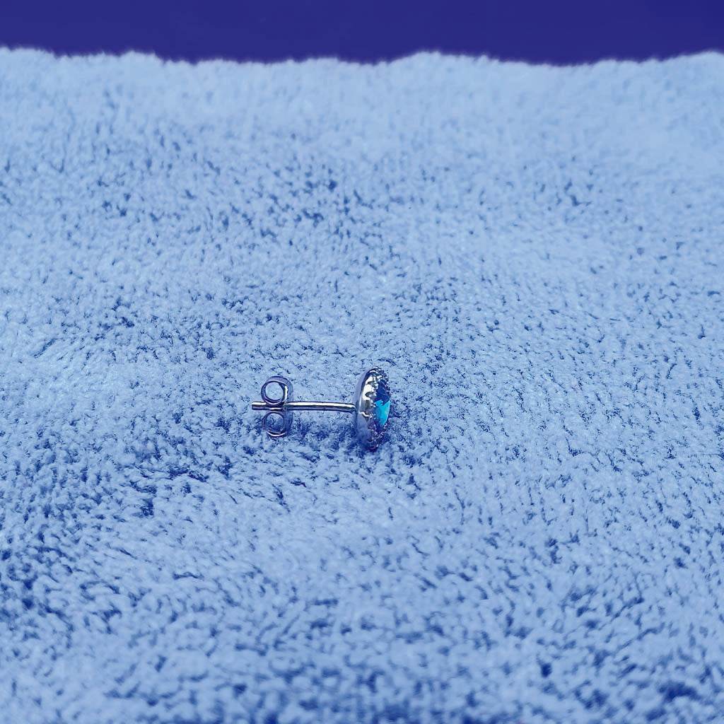 BlueMist Drop Studs - Mayuri Silver House