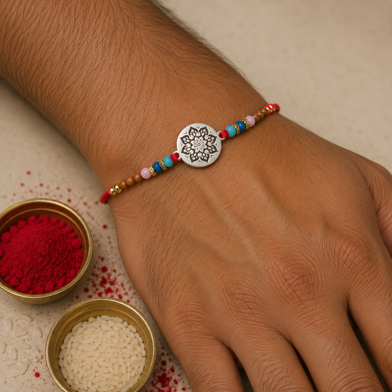 Flower Round Rakhi