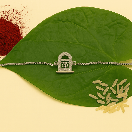 Shiva Trishul Chain Rakhi - Mayuri Silver House