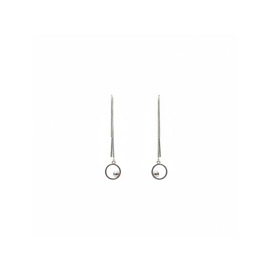 Circle Pearl Drop Hangings
