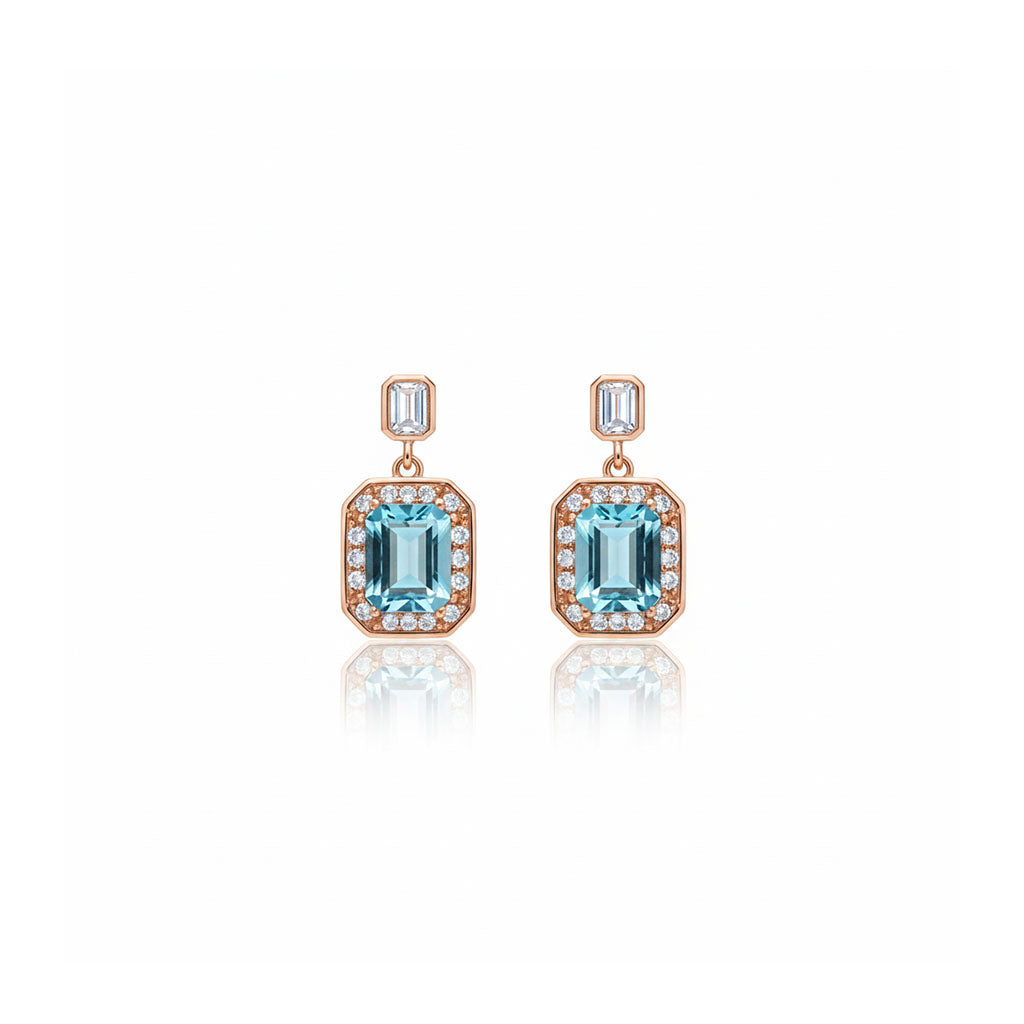 Crystal Aqua Earrings