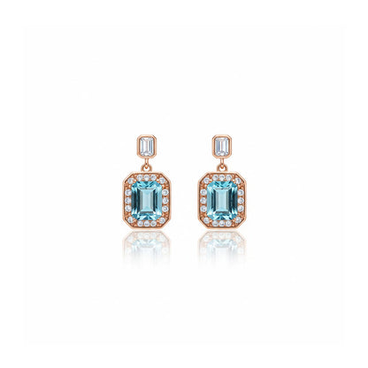 Crystal Aqua Earrings