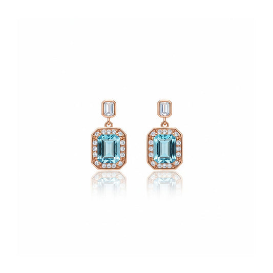 Crystal Aqua Earrings