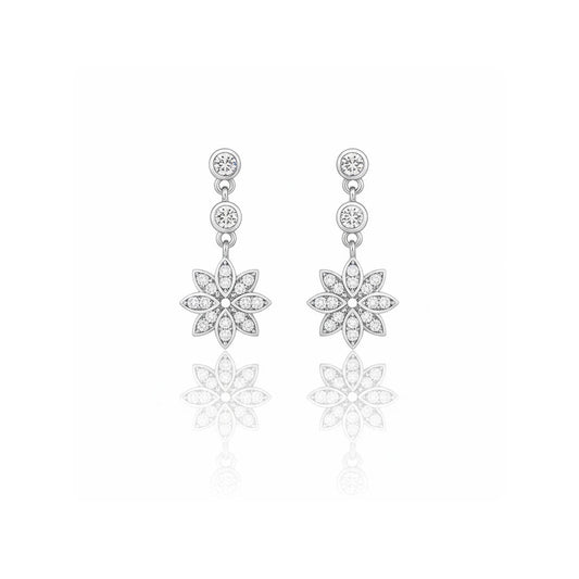 Crystal Petal Earrings