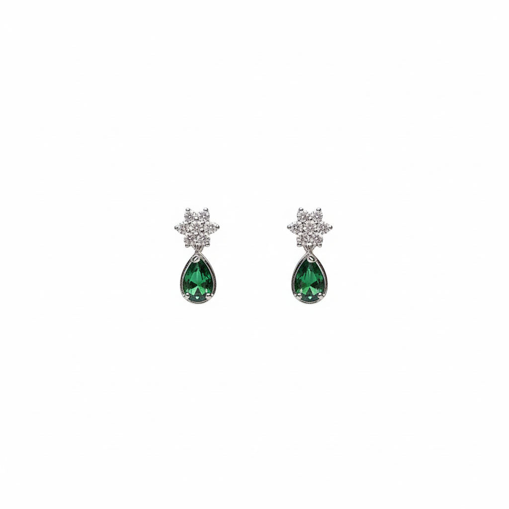 Emerald Dew Stud Drops