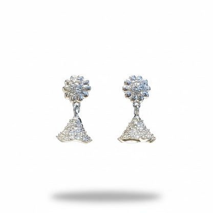 Flower Jhumka Earrings (Butta)