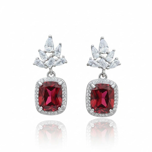 Royal Ruby Bloom Earrings