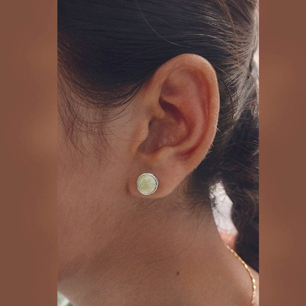 Emerald Aura Studs - Mayuri Silver House