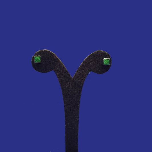 Emerald Edge Studs - Mayuri Silver House