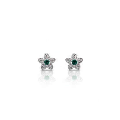 Green Petal Studs