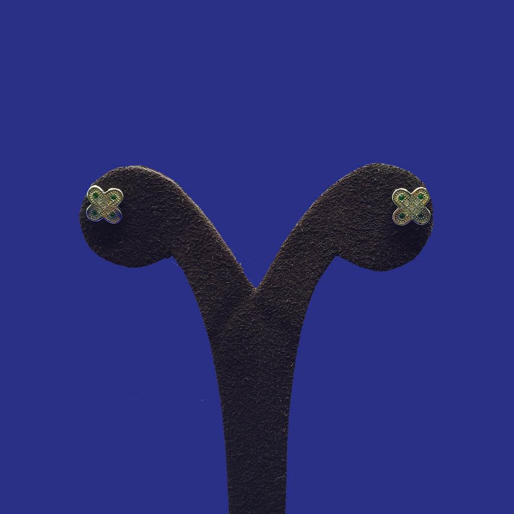 Jade Fleur Studs - Mayuri Silver House