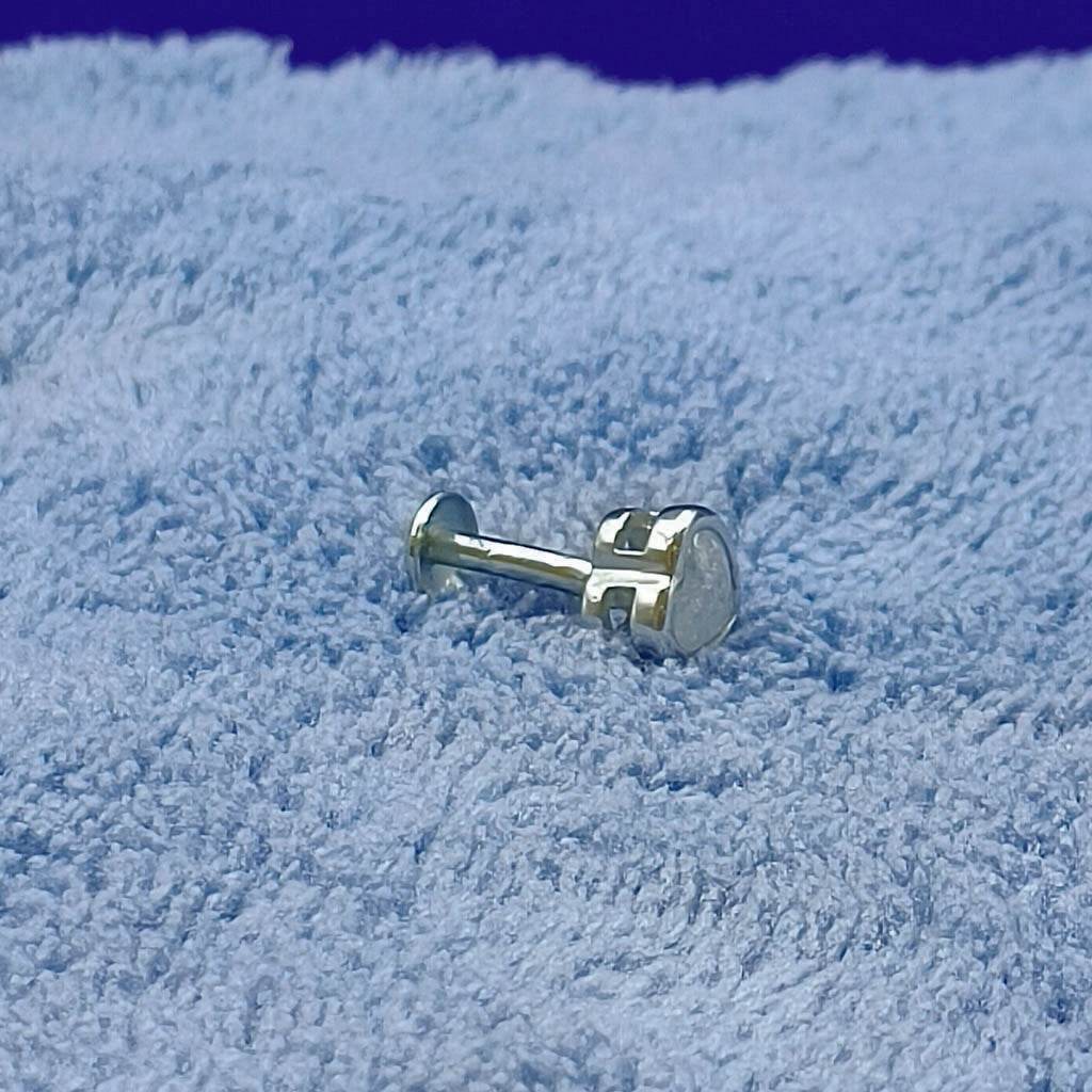 Grey Heart Stone Studs - Mayuri Silver House