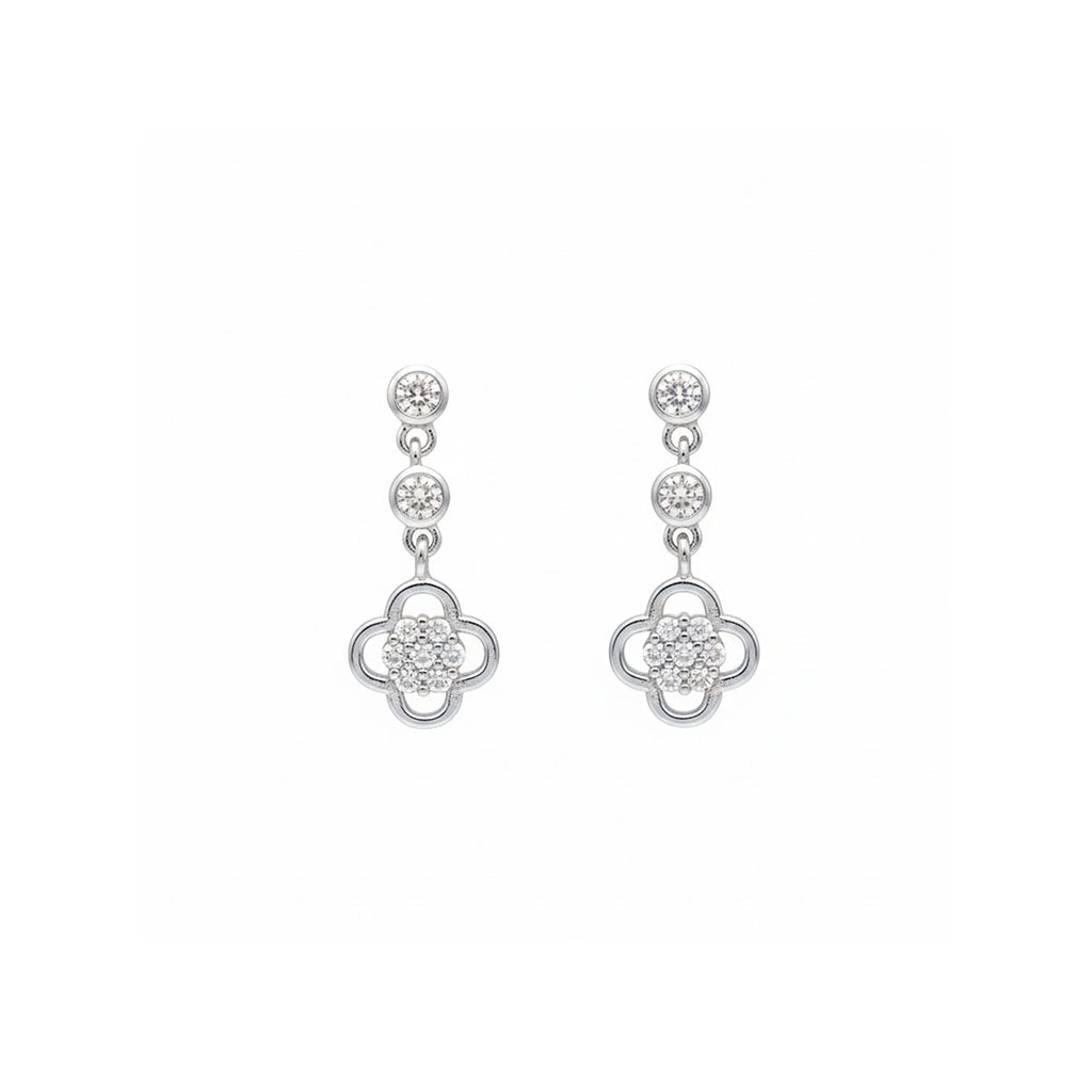 Halo Flower Stud Drops