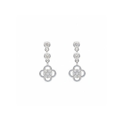 Halo Flower Stud Drops