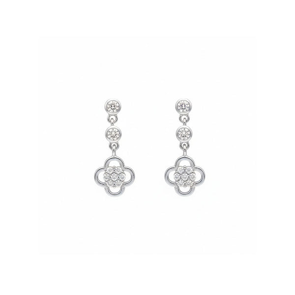 Halo Flower Stud Drops