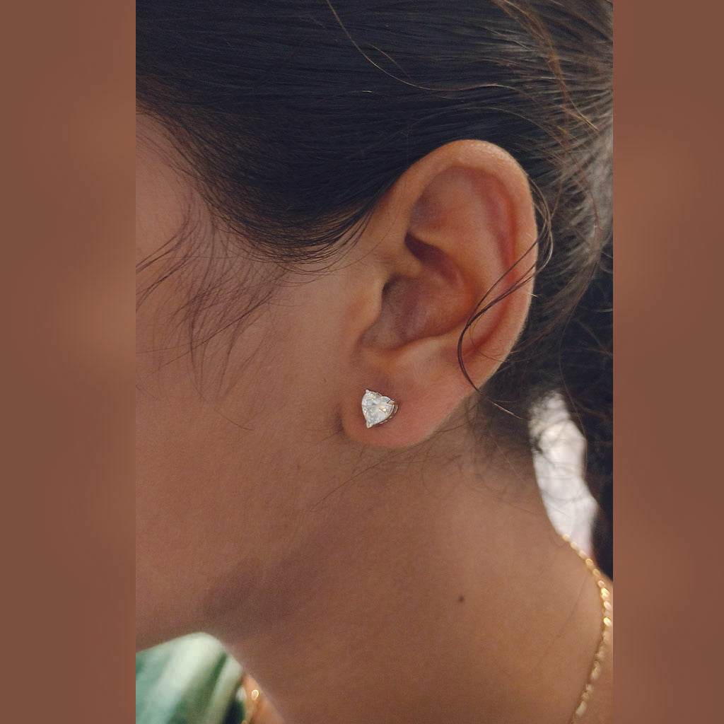 HeartAura Studs - Mayuri Silver House