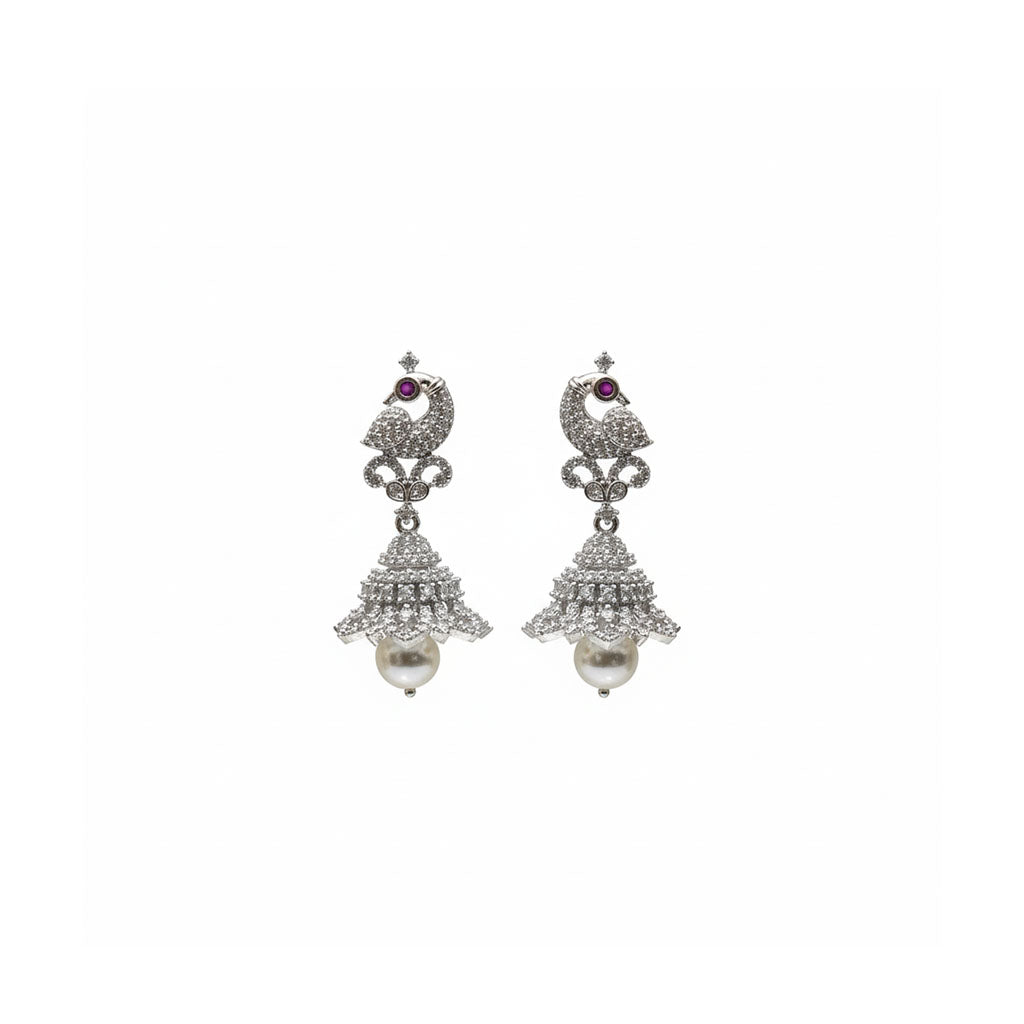 Peacock Crown Jhumkas