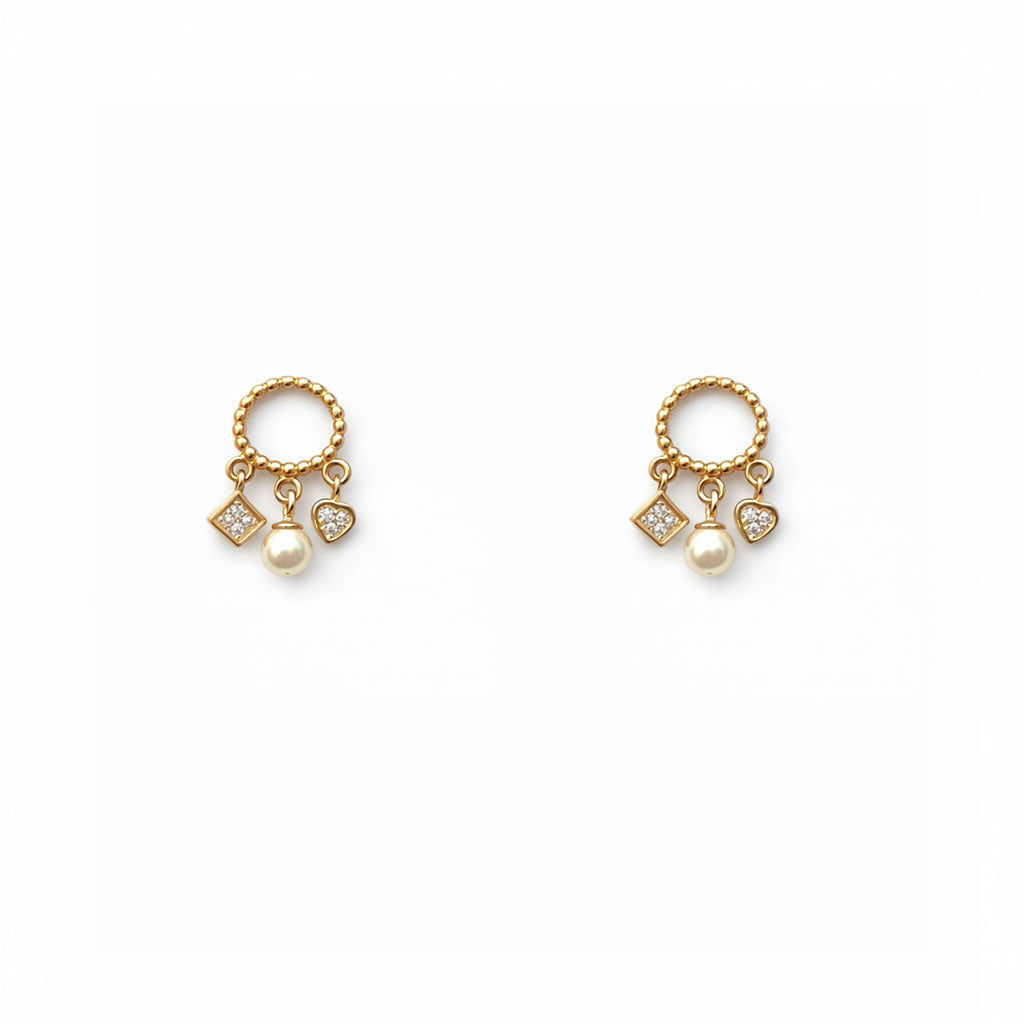 Pearl Charm Studs