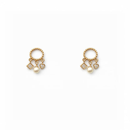 Pearl Charm Studs
