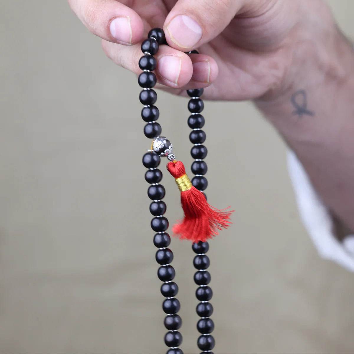 Karungali Beads Jap Mala (6-7 mm Bead Size) - Mayuri Silver House