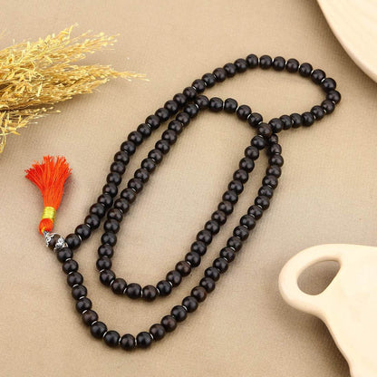Karungali Beads Jap Mala (7-8 mm Bead Size) - Mayuri Silver House