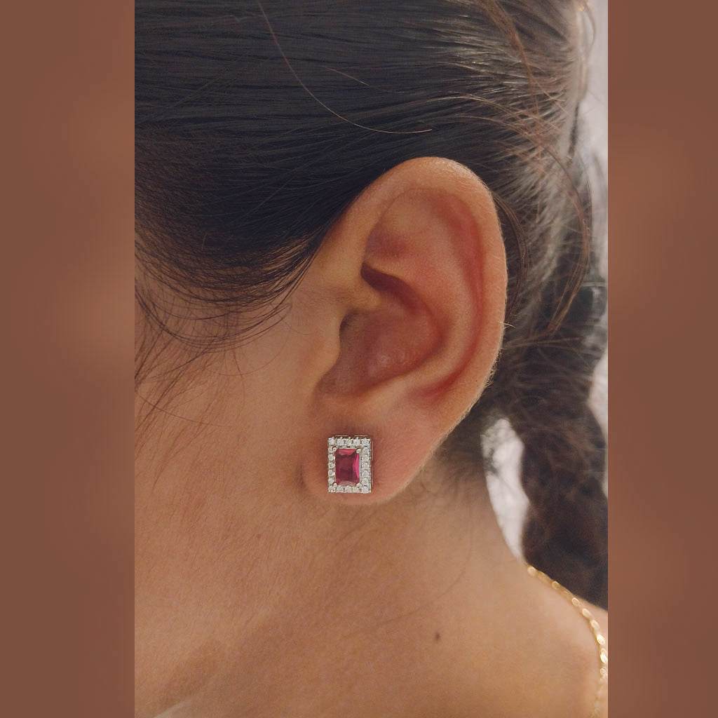 Scarlet Luxe Studs - Mayuri Silver House