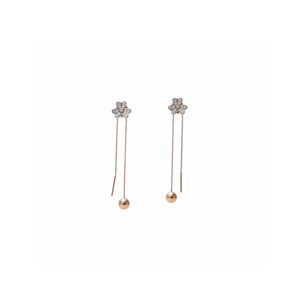 Rosé Bloom Drop Earrings