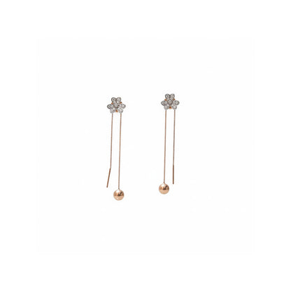 Rosé Bloom Drop Earrings