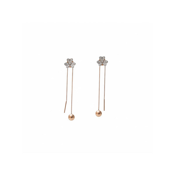 Rosé Bloom Drop Earrings